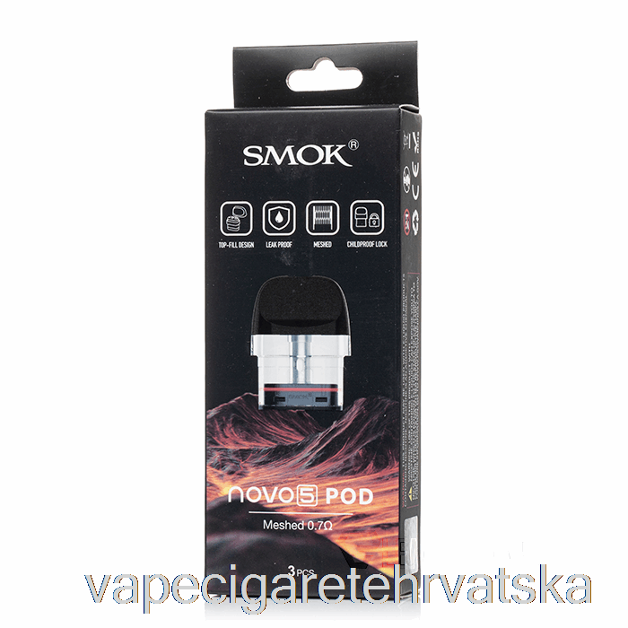 Vape Hrvatska Smok Novo 5 Replacement Pods 0.7ohm Meshed Mtl Pods